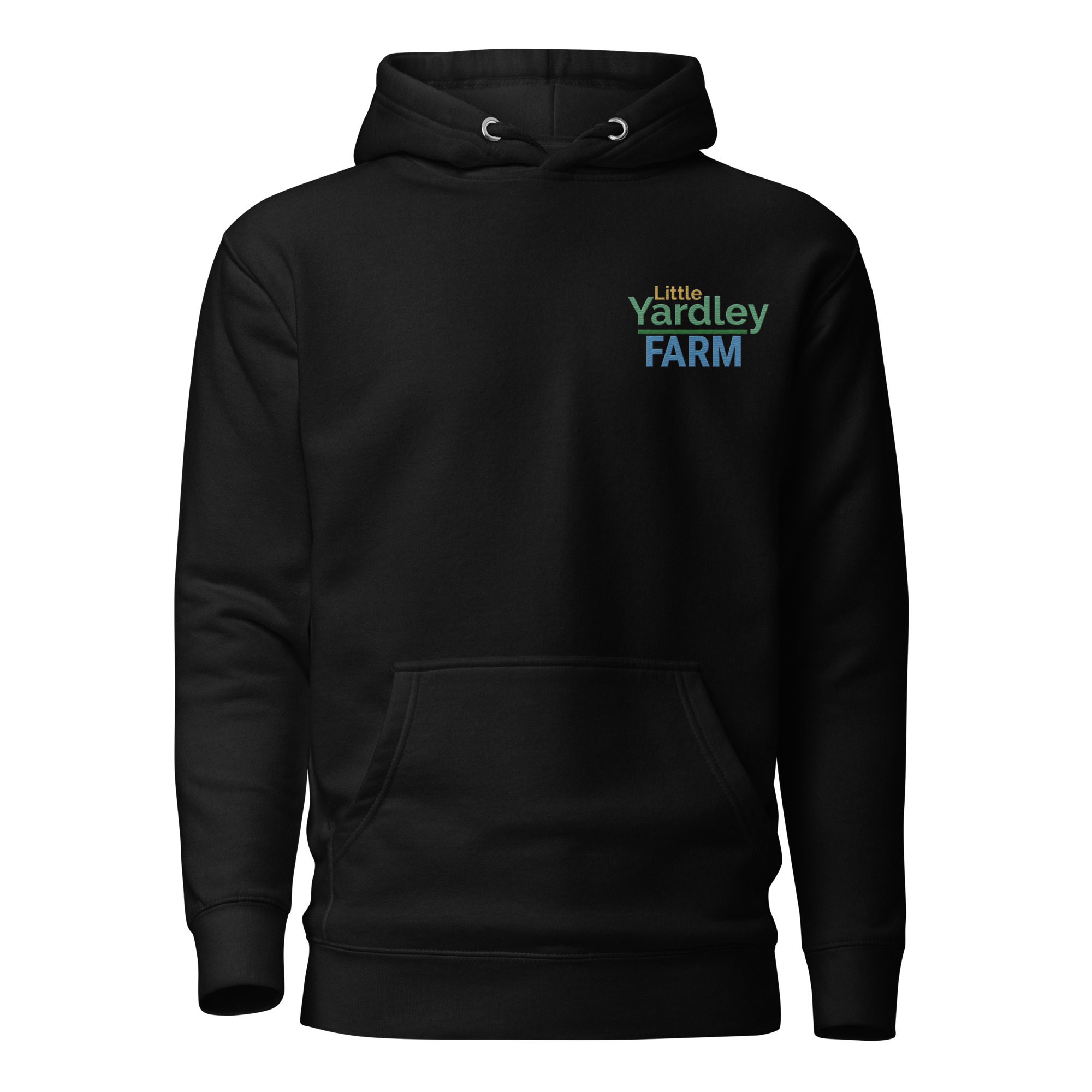 embroidered farm hoodie